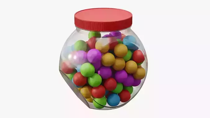 Gumballs in a jar 01