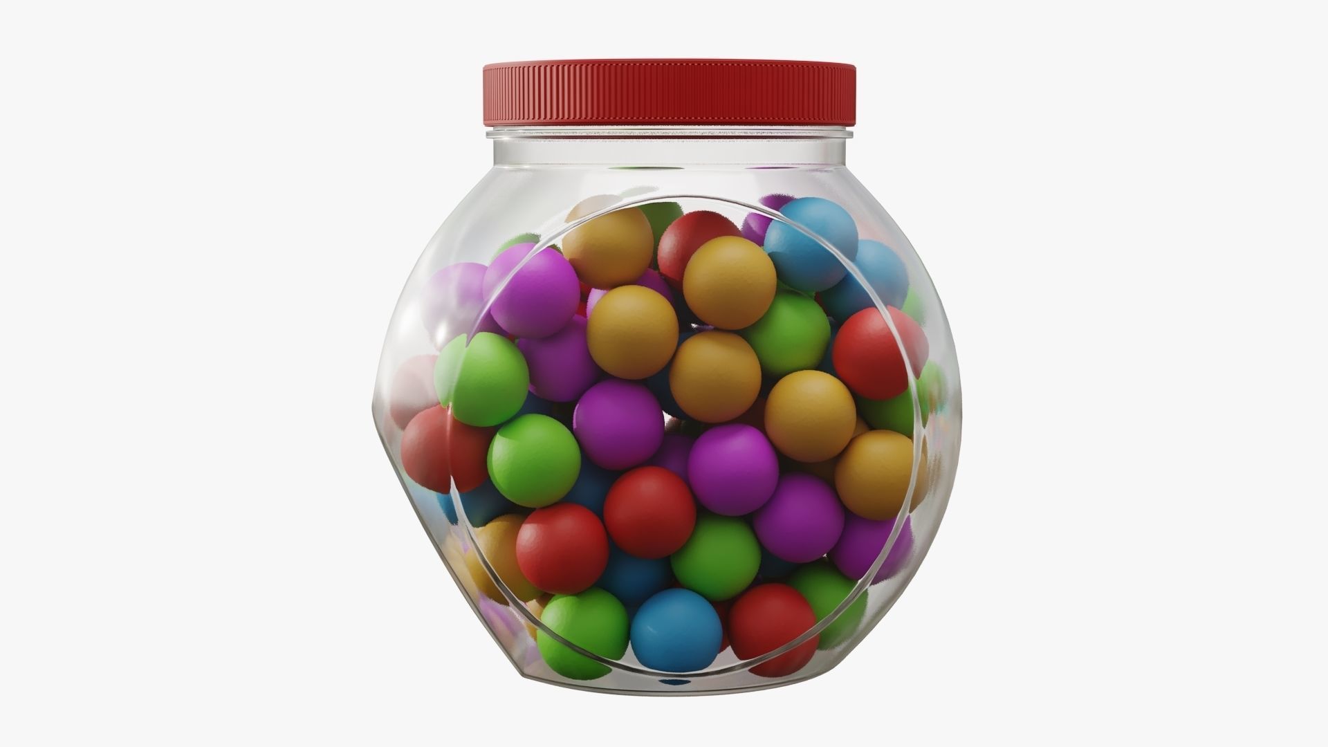 Gumballs in a jar 01 3D model_1