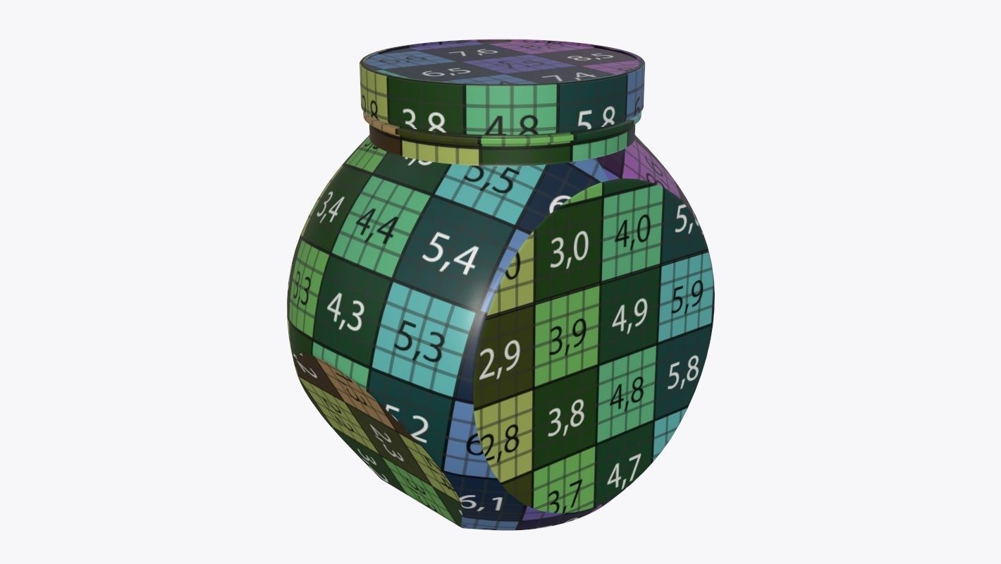 Gumballs in a jar 01 3D model_6