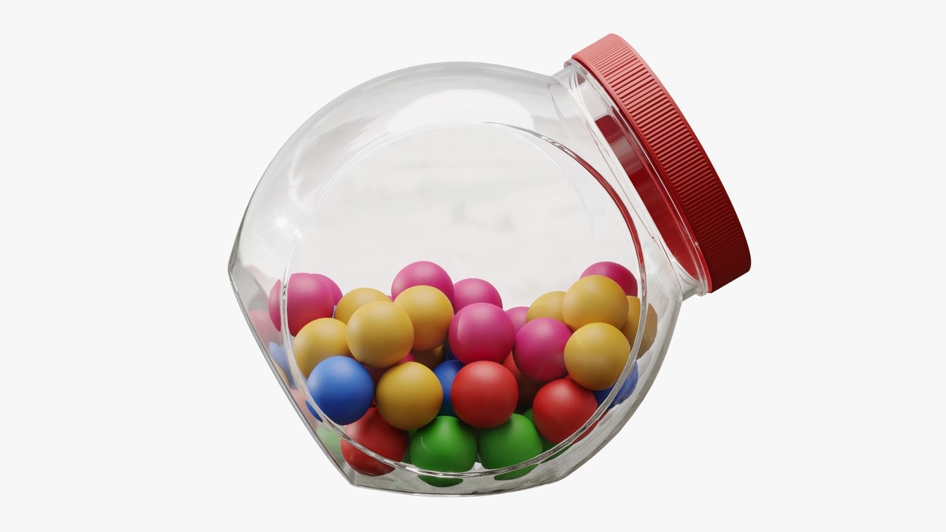 Gumballs in a jar 02 3D model_1