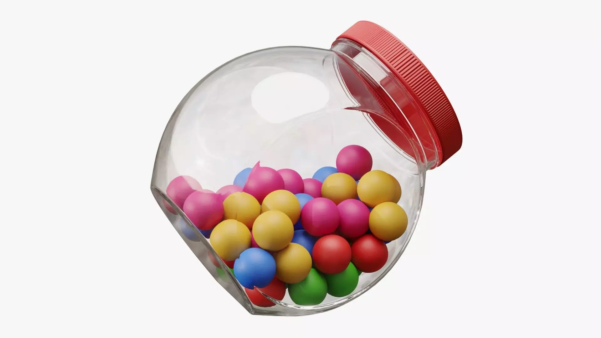 Gumballs in a jar 02 3D model_0
