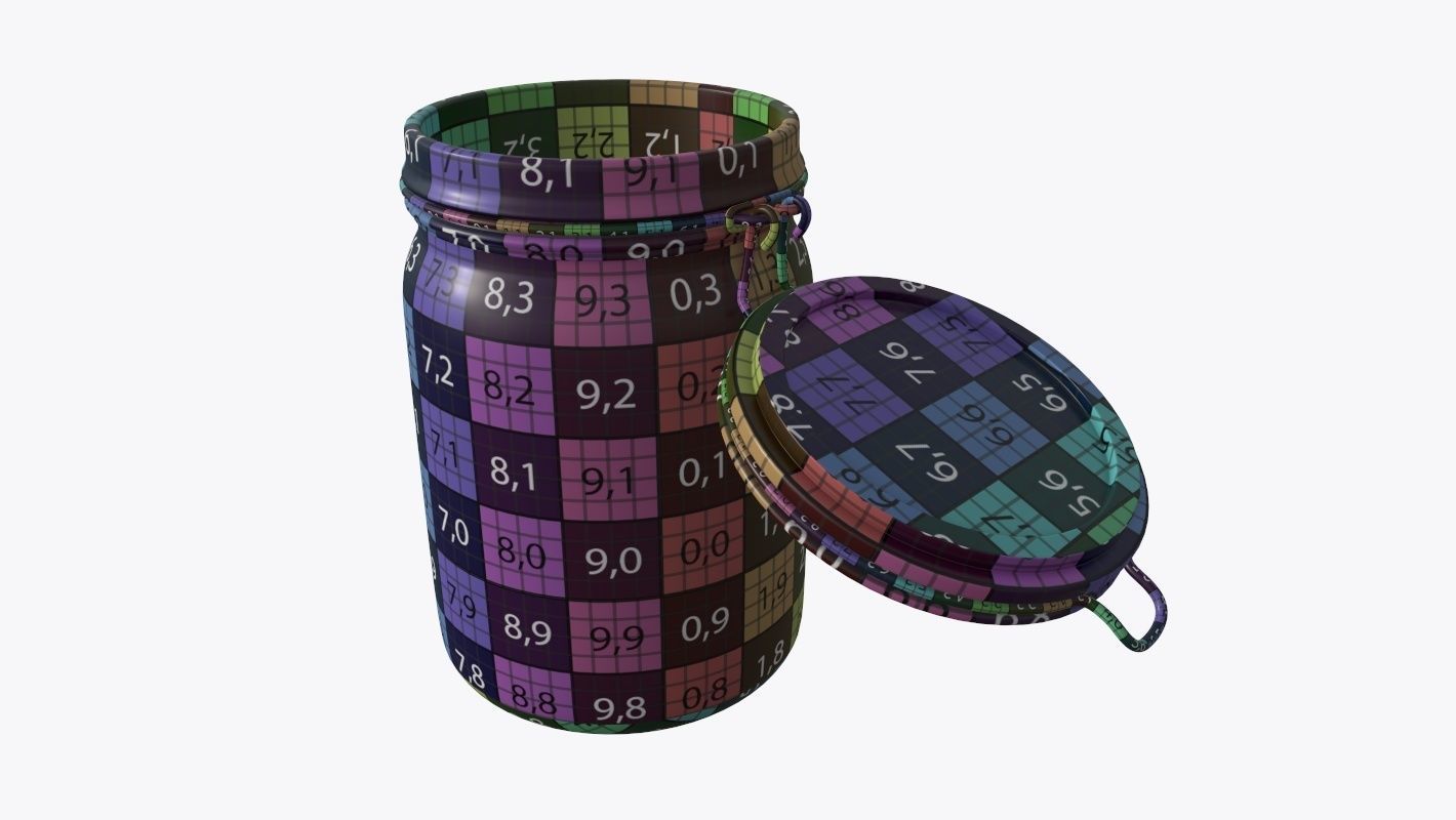 Jar with jelly beans 02 3D model_8