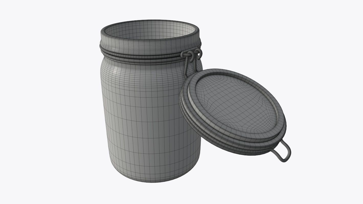 Jar with jelly beans 02 3D model_4