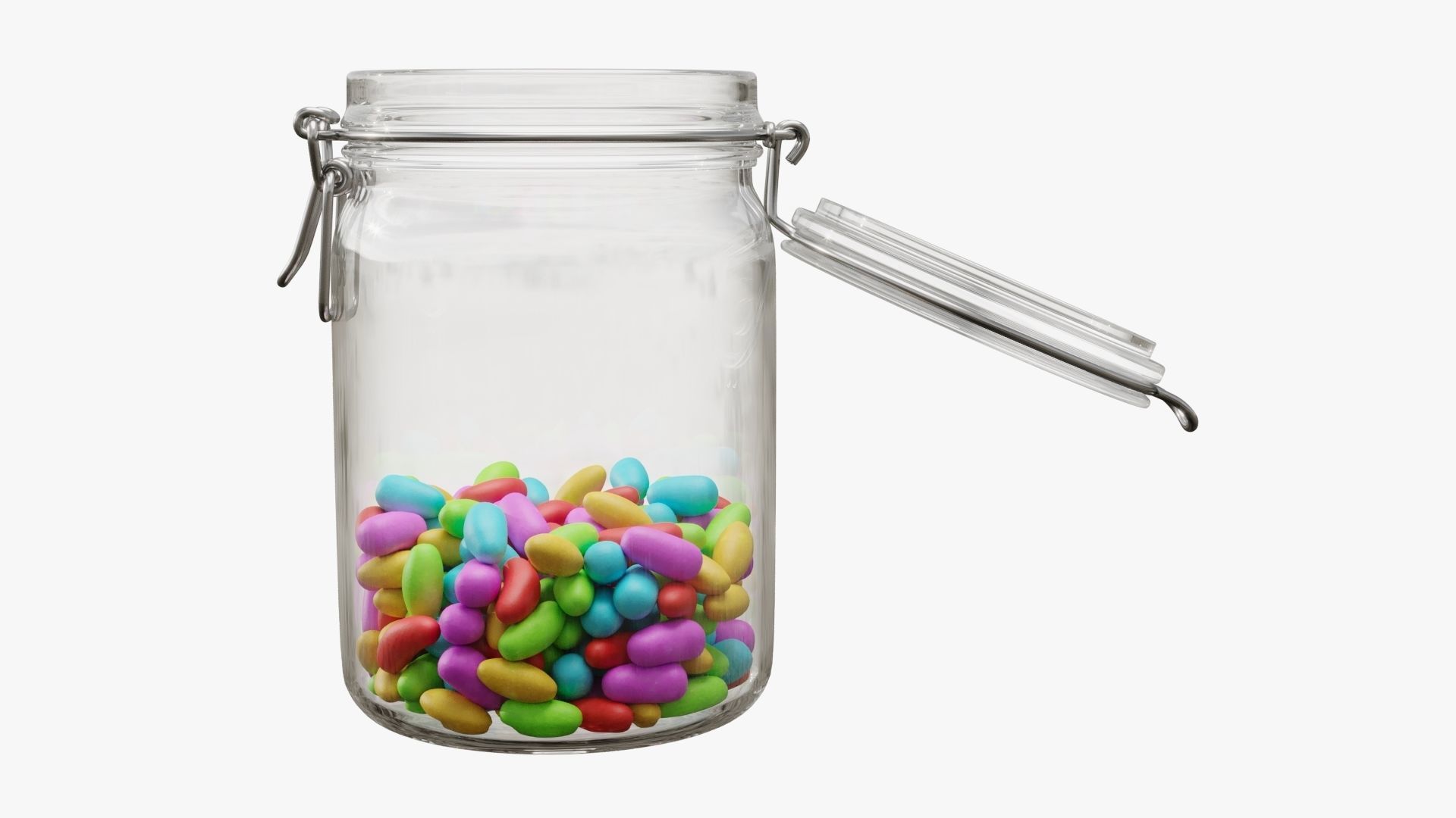 Jar with jelly beans 02 3D model_1