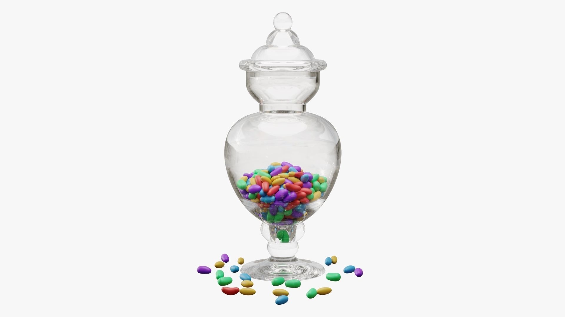 Jar with jelly beans 03 3D model_1