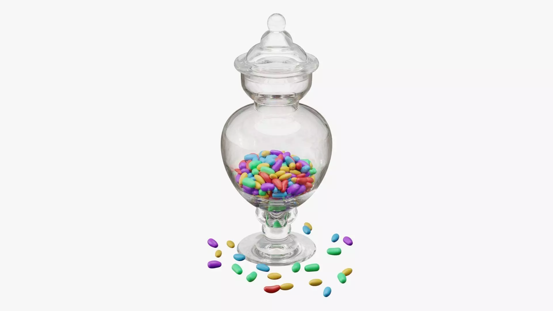 Jar with jelly beans 03 3D model_0