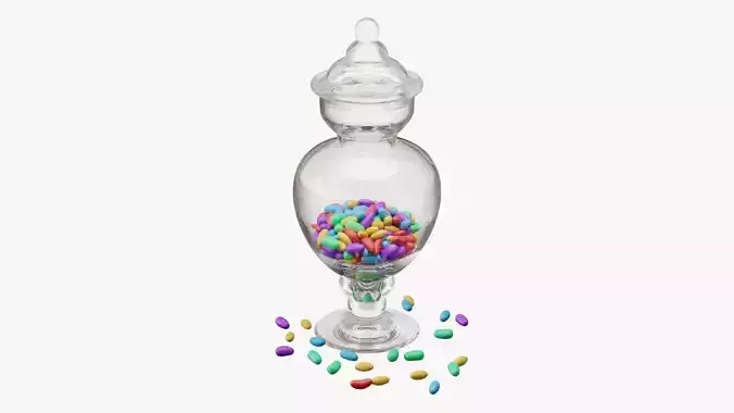 Jar with jelly beans 03