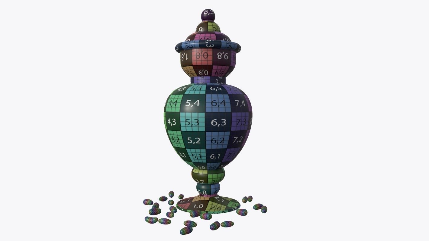 Jar with jelly beans 03 3D model_7