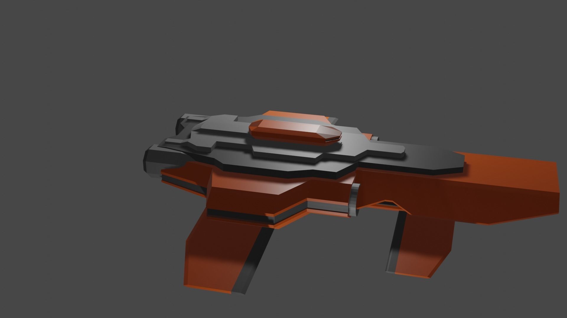 Low-Poly Spaceship orange and Low-poly 3D model_12