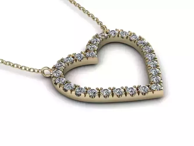 Heart Jewelry Pendant 3D print model