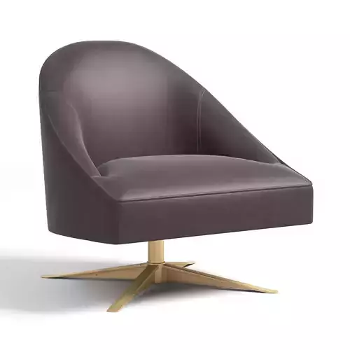 Rh Porter Swivel Leather Chair