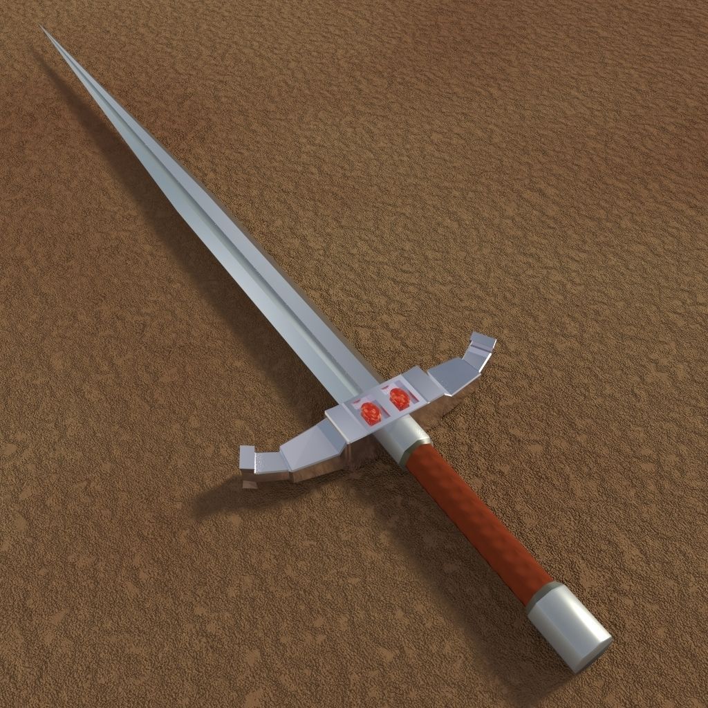 Swords Collection 1 sword in desert 3D model_2