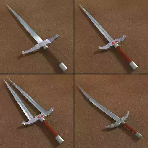 Swords Collection 1 sword in desert 3D model