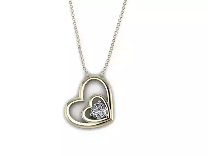 Heart Jewelry Pendant 04 3D print model