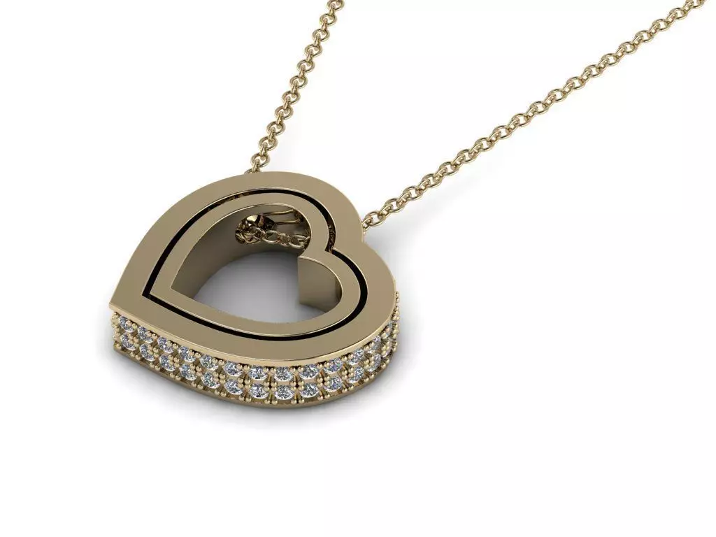 Heart Jewelry Pendant 07 3D print model