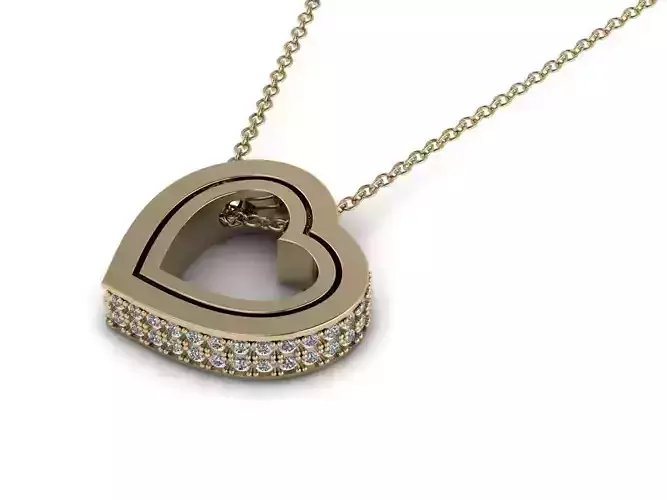 Heart Jewelry Pendant 07 3D print model