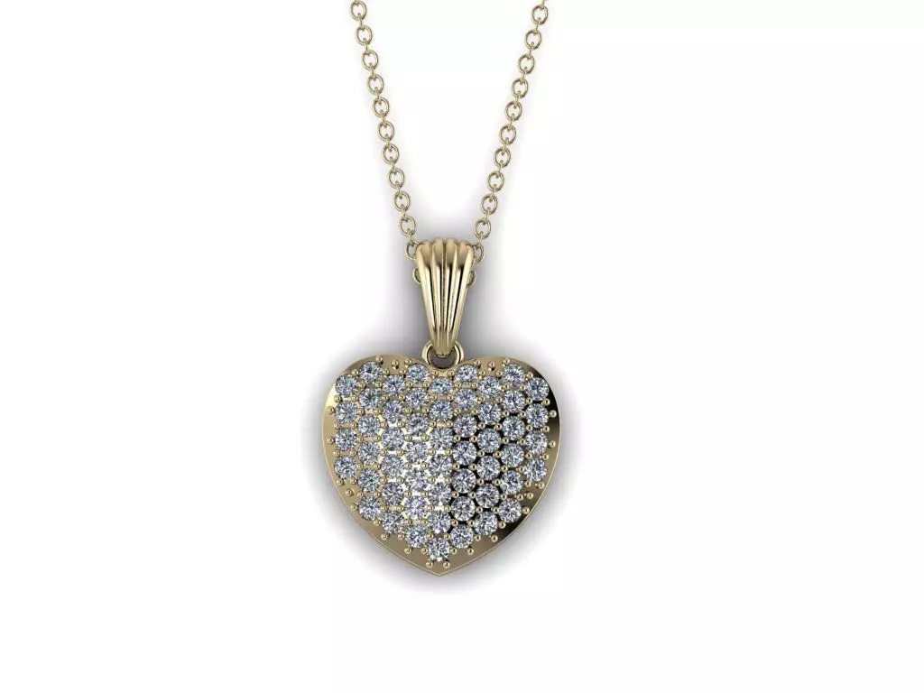 Heart Jewelry Pendant 08 3D print model
