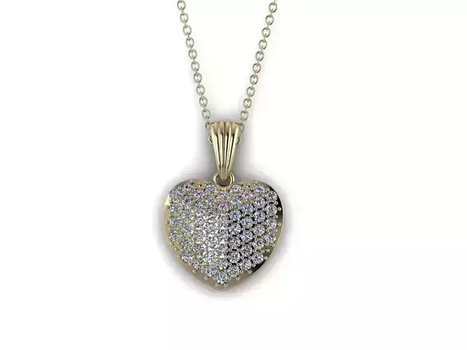 Heart Jewelry Pendant 08 3D print model