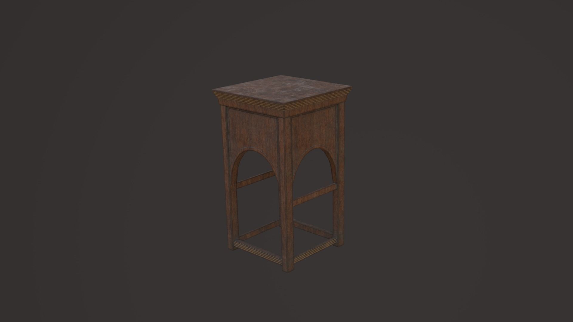 Old Church Props Low-poly 3D model_44