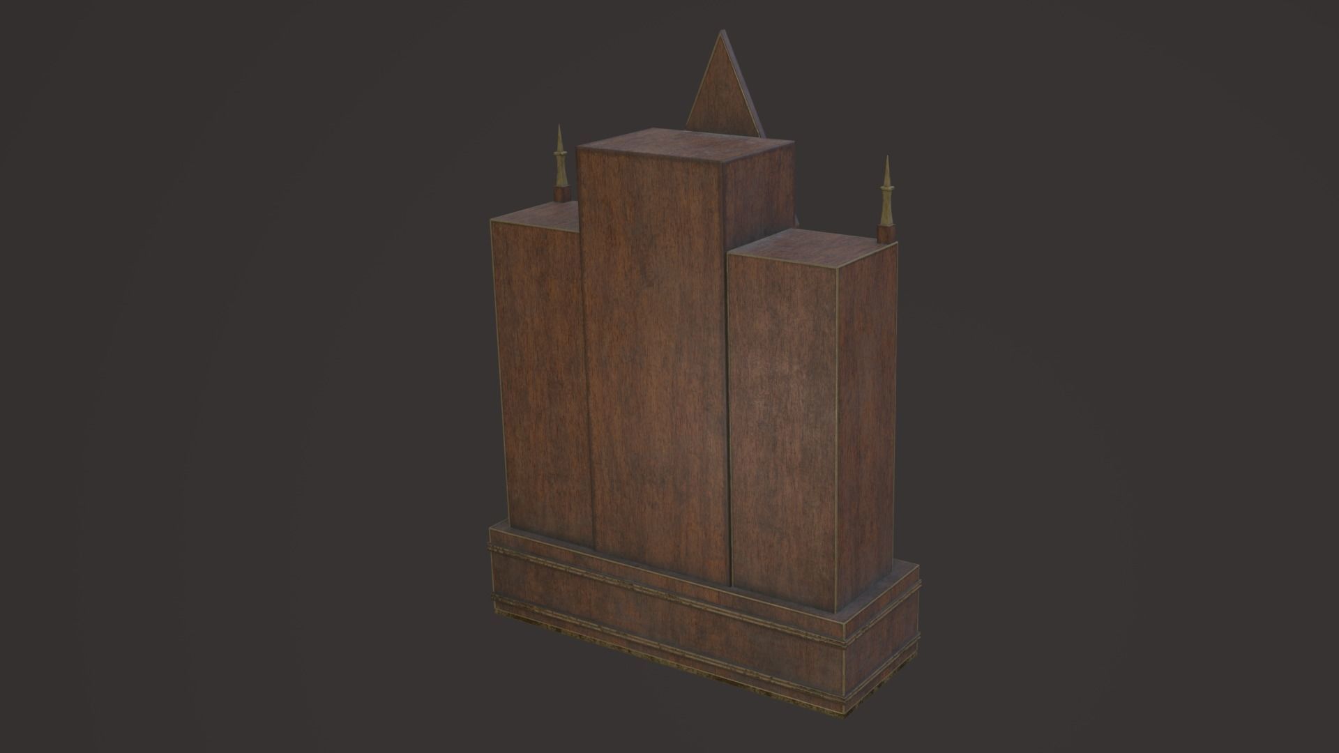 Old Church Props Low-poly 3D model_4