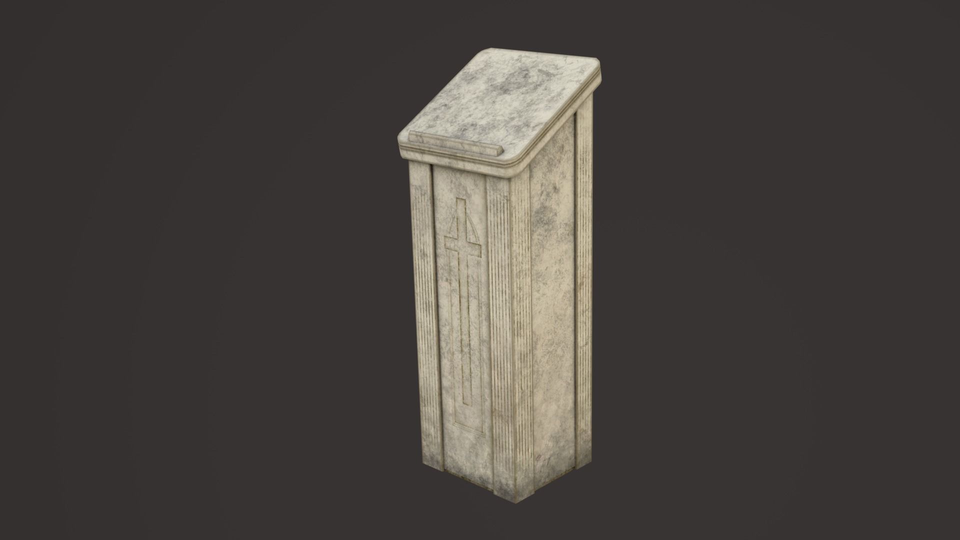 Old Church Props Low-poly 3D model_21