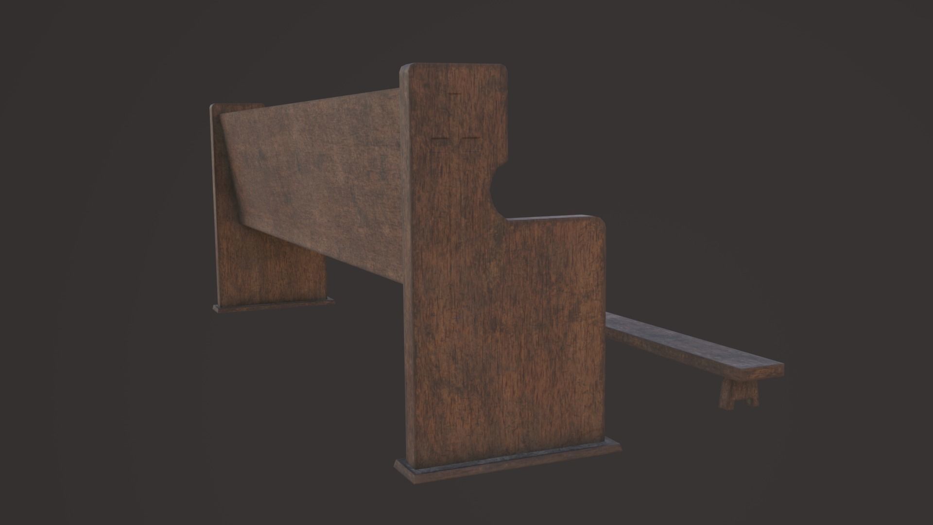 Old Church Props Low-poly 3D model_13