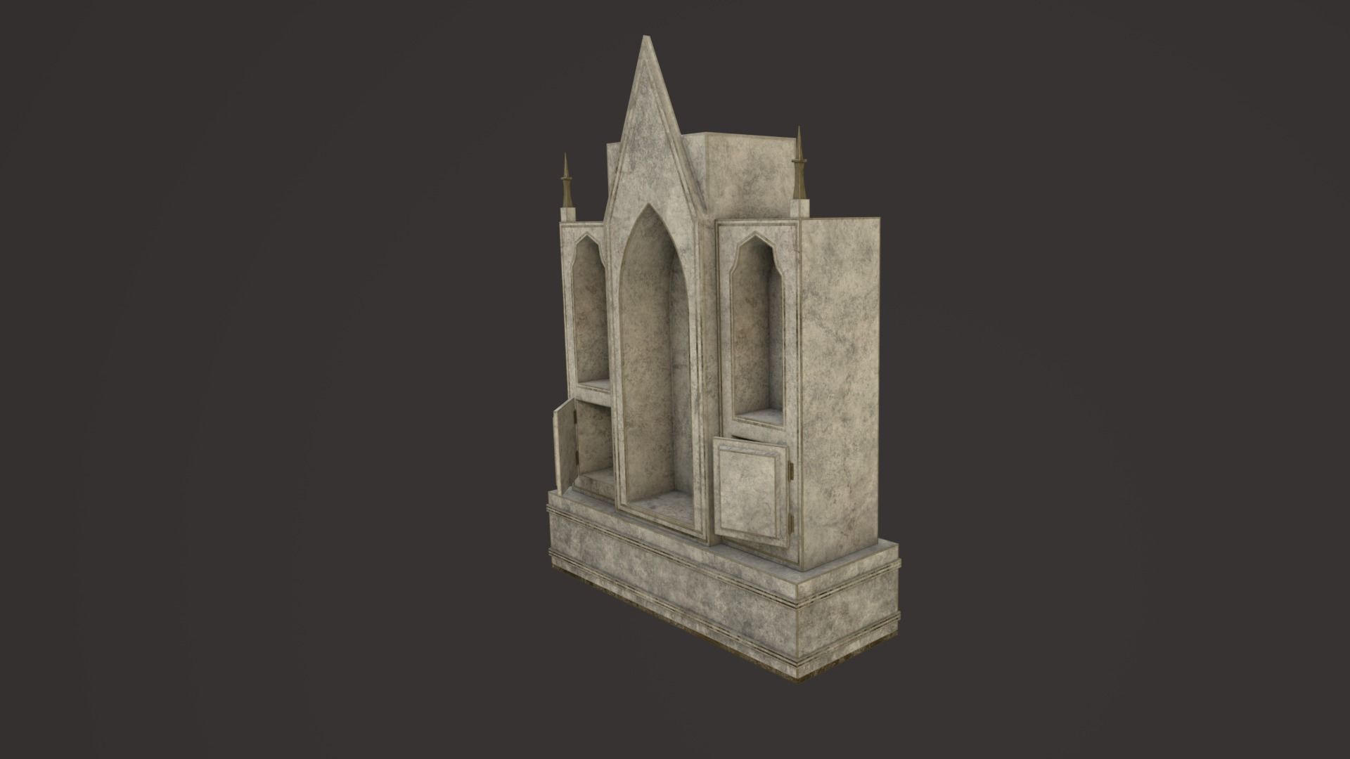 Old Church Props Low-poly 3D model_2