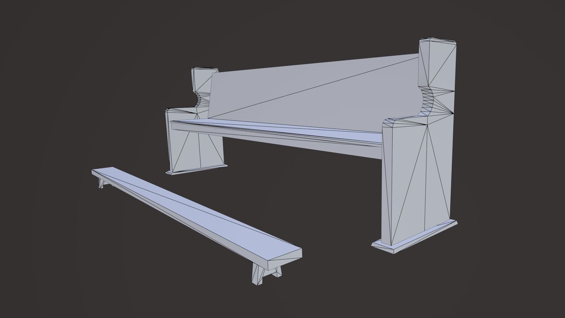 Old Church Props Low-poly 3D model_12