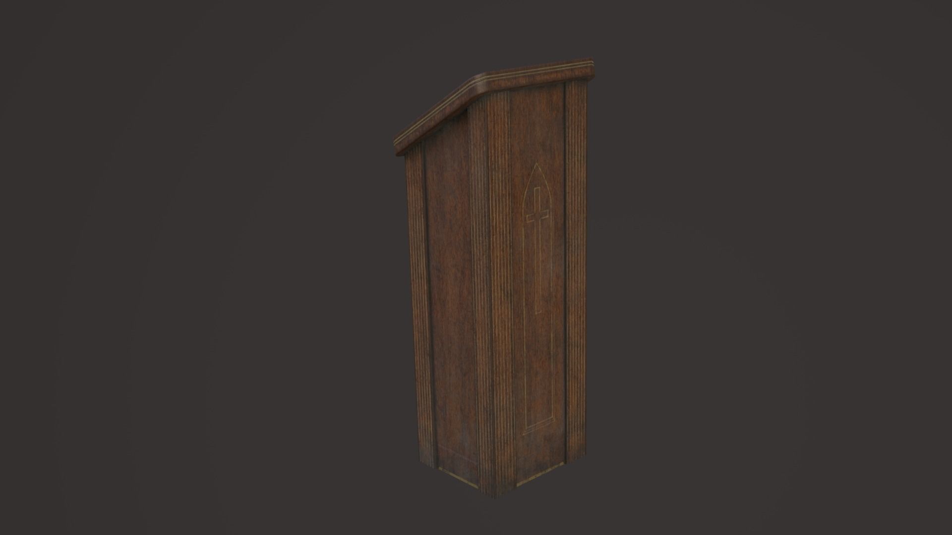 Old Church Props Low-poly 3D model_17