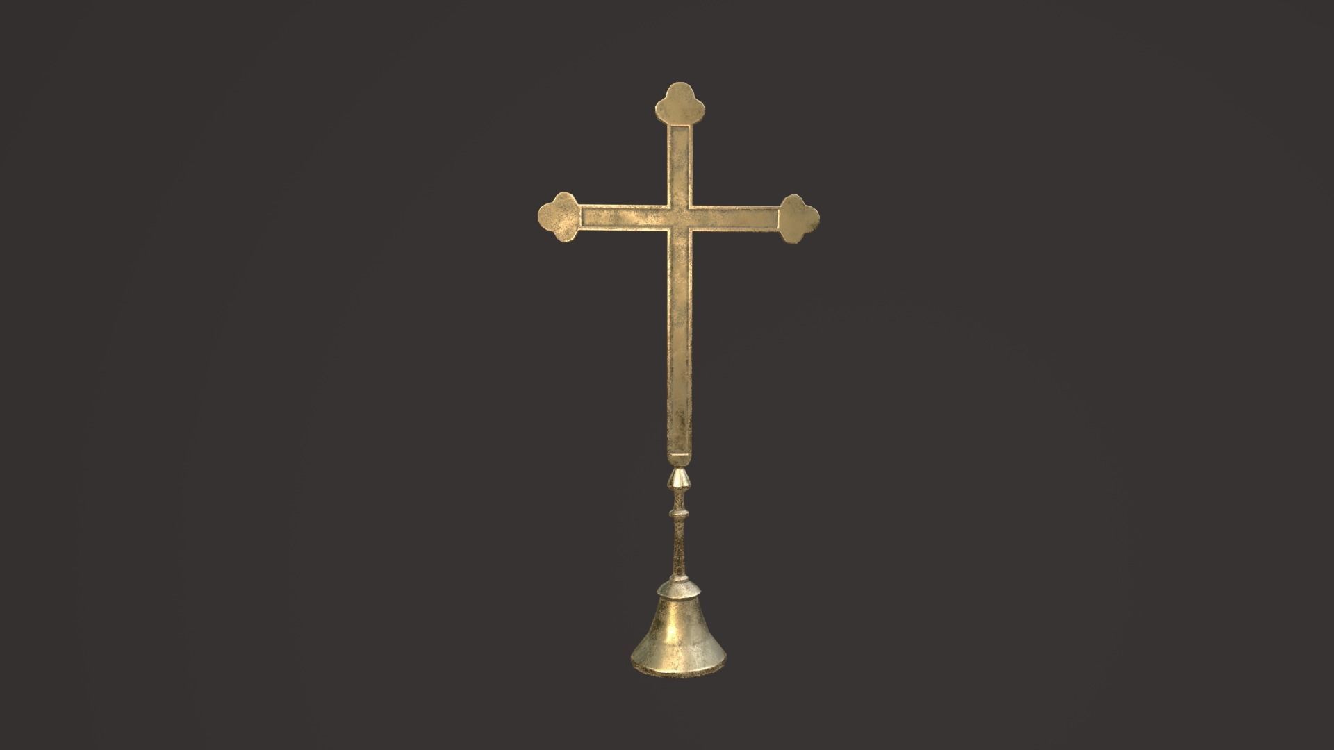 Old Church Props Low-poly 3D model_7