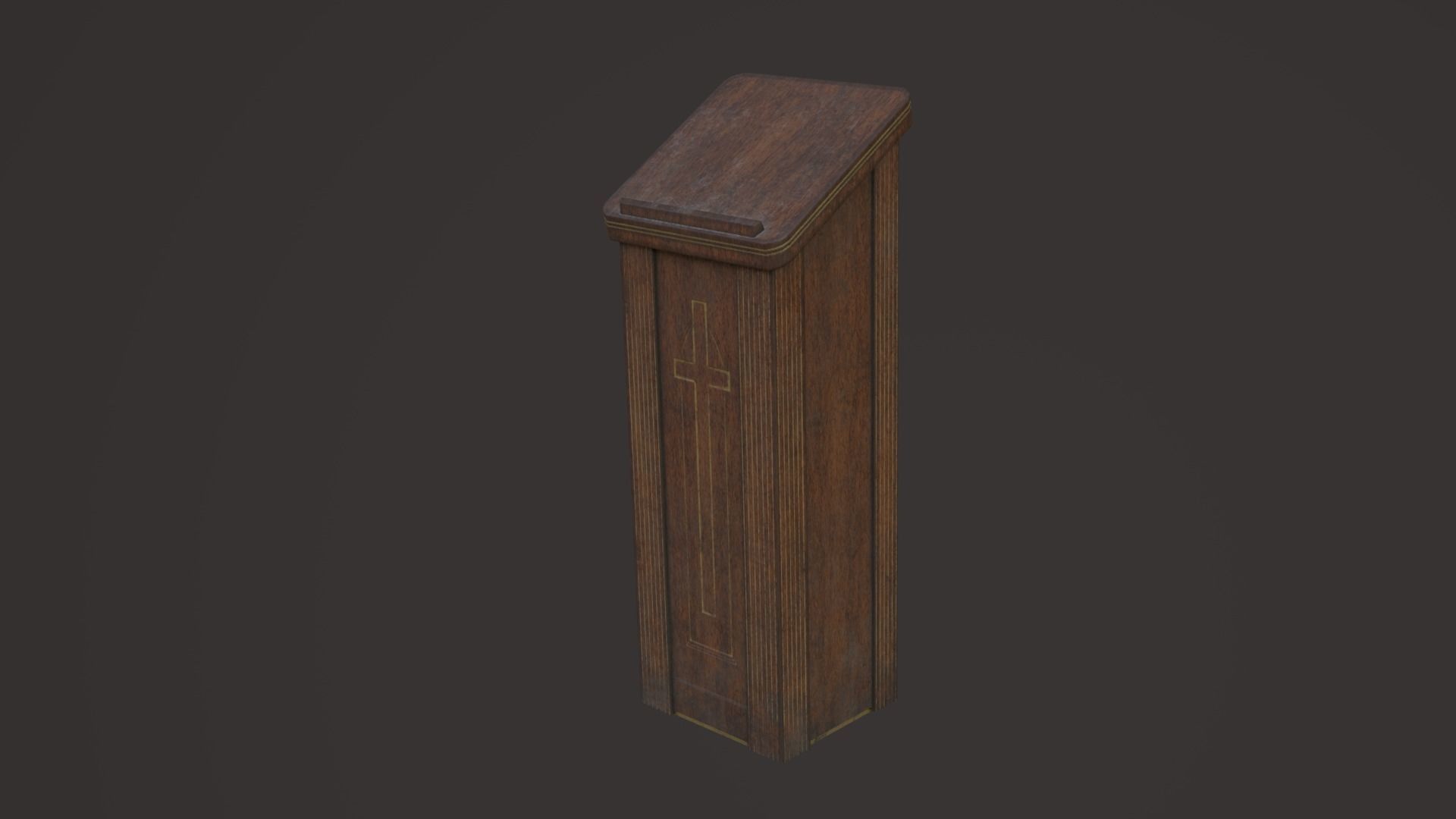 Old Church Props Low-poly 3D model_20