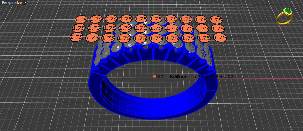 Ring Gems 3D print model 3D print model_3