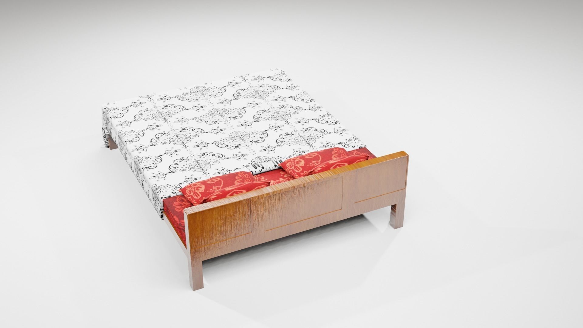 Cot and Bed  3D model_4