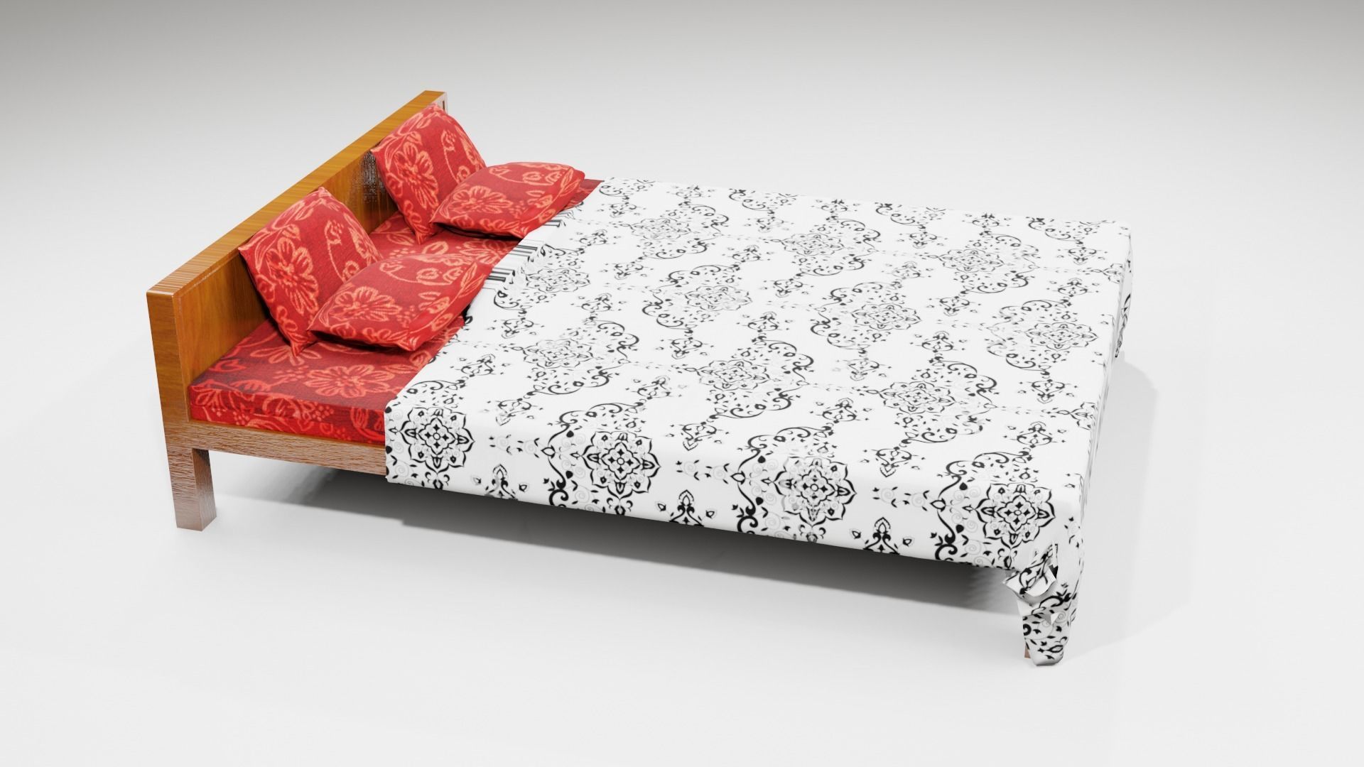 Cot and Bed  3D model_5
