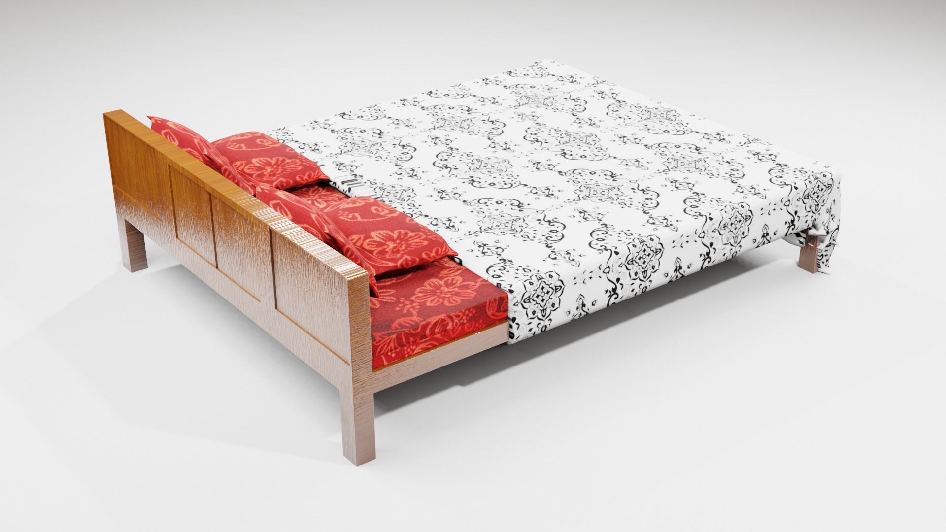 Cot and Bed  3D model_9