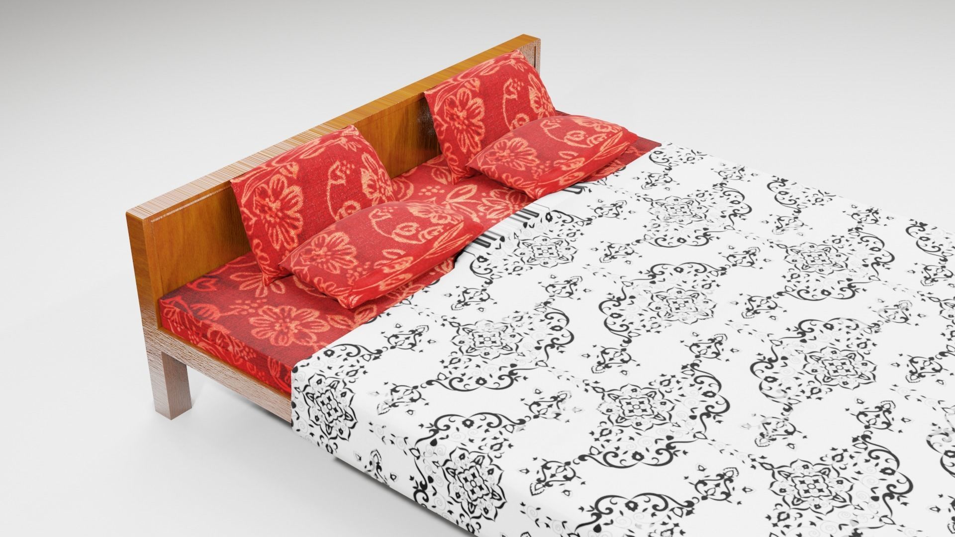 Cot and Bed  3D model_10