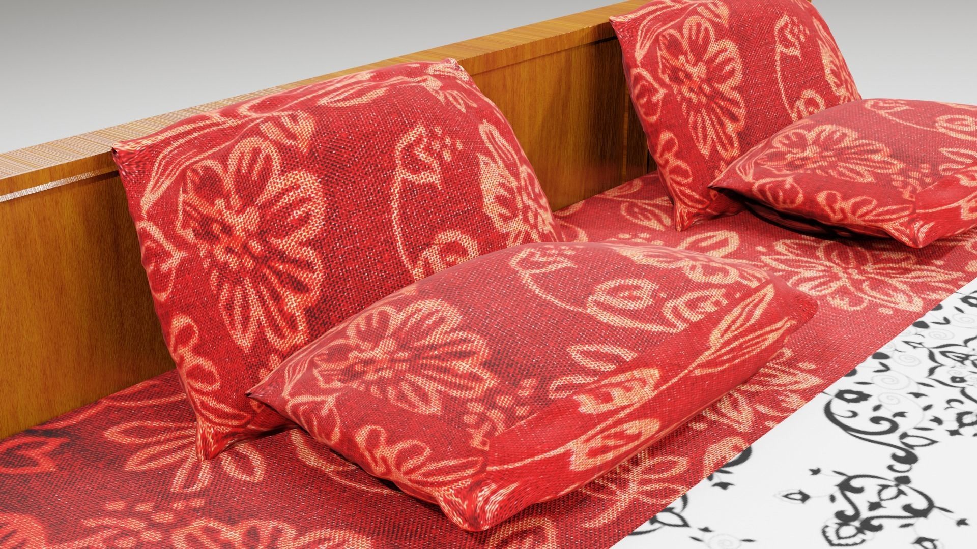 Cot and Bed  3D model_8