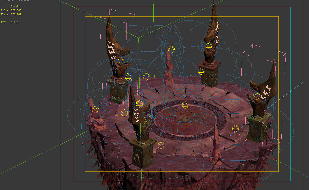 Built on cliff religion Zoroastrianism Altar 01 3D model_2