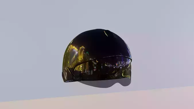 Helmet with lights Free low-poly 3D model