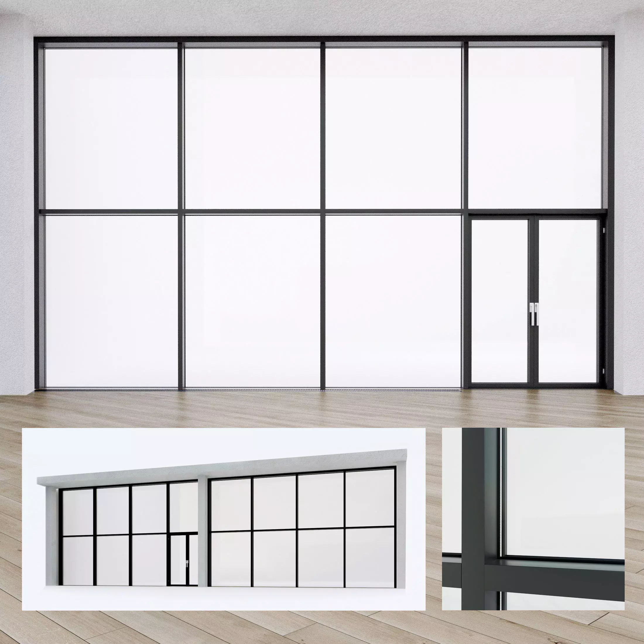 Panoramic glazing Stained glass 8 Low-poly 3D model_0