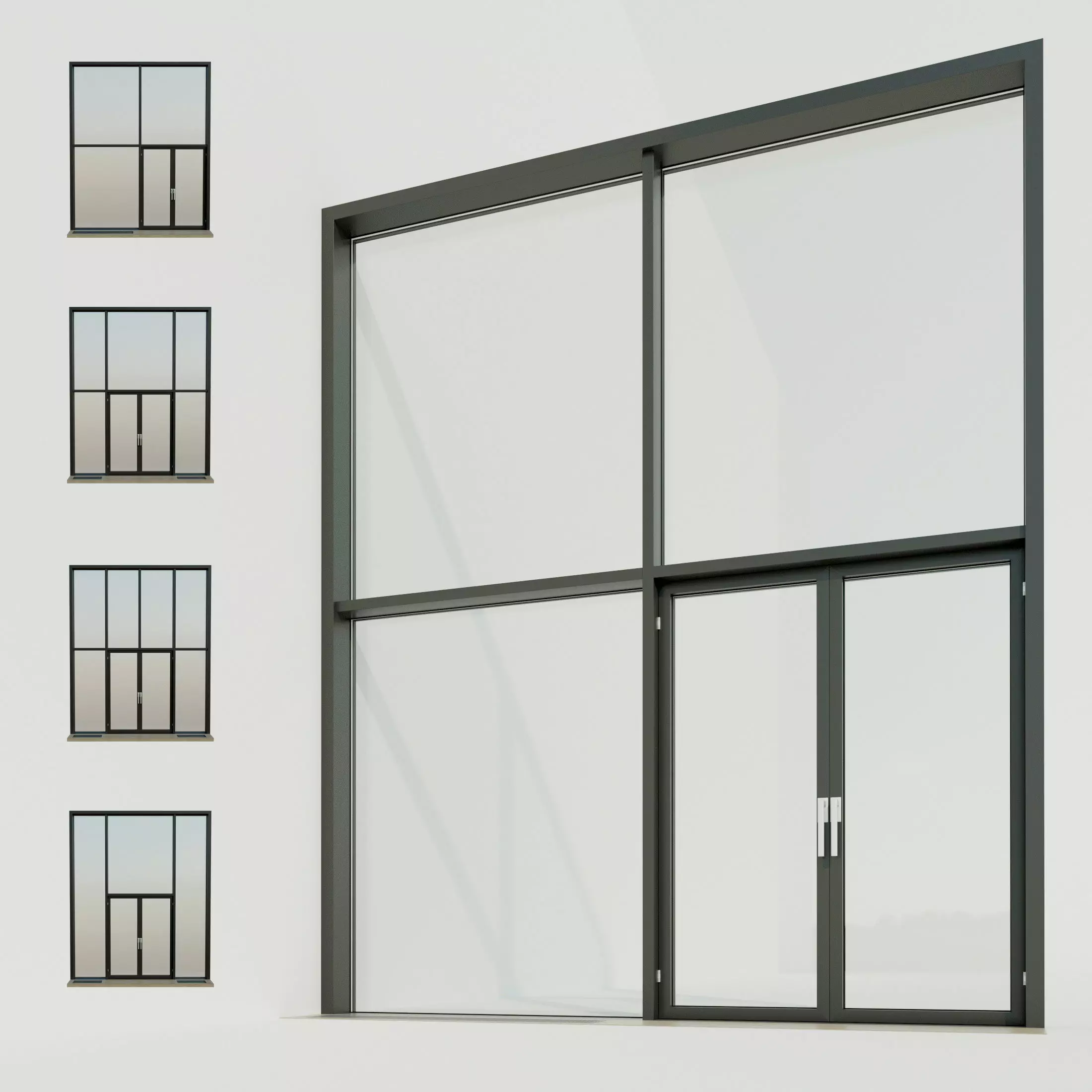 Panoramic glazing Stained glass 6 Low-poly 3D model