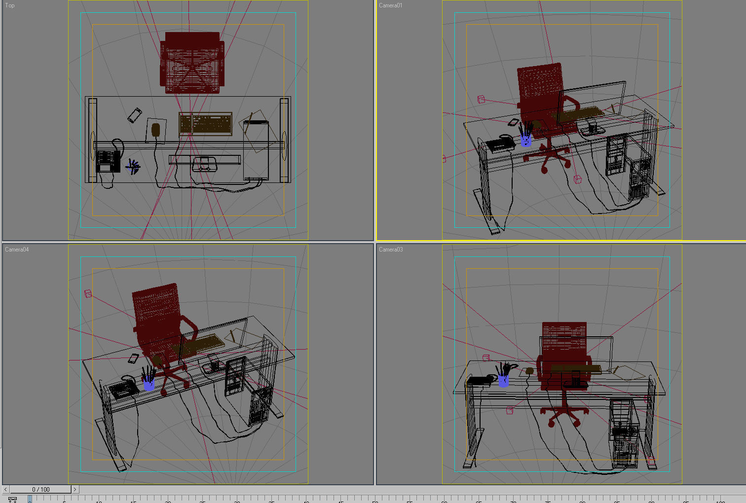 Desk Office 01 3D model_10