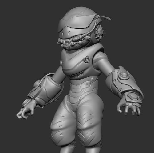 Steampunk Sharky 3D print model