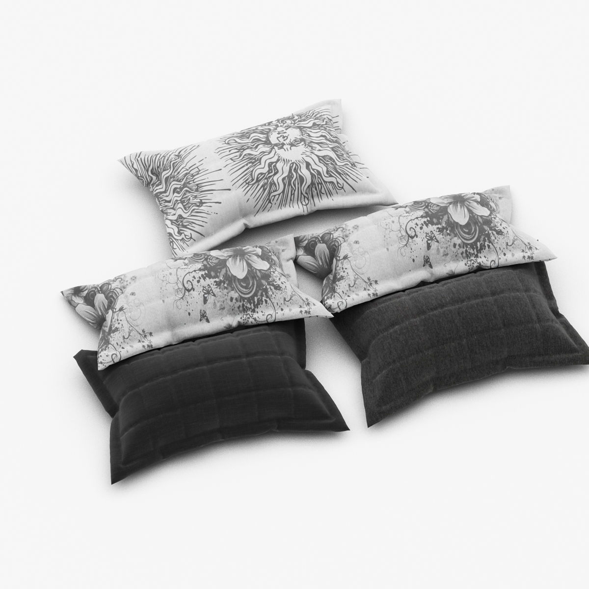 Pillows collection 40 3D model_7