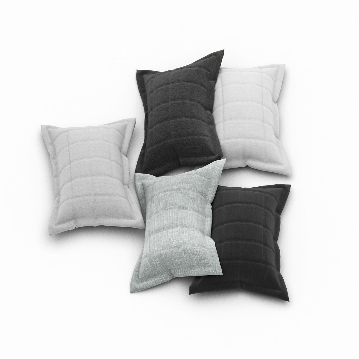 Pillows collection 40 3D model_1