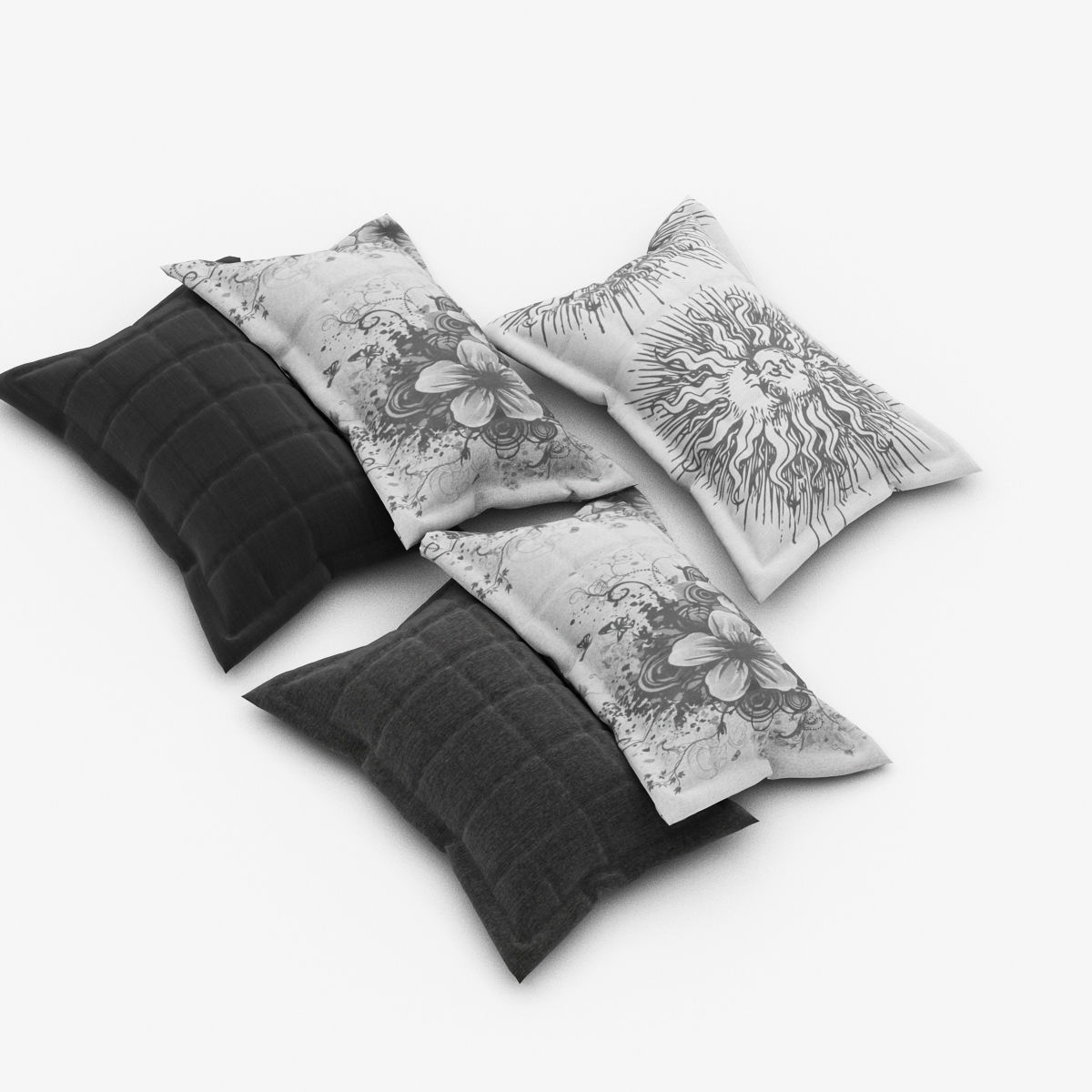Pillows collection 40 3D model_6