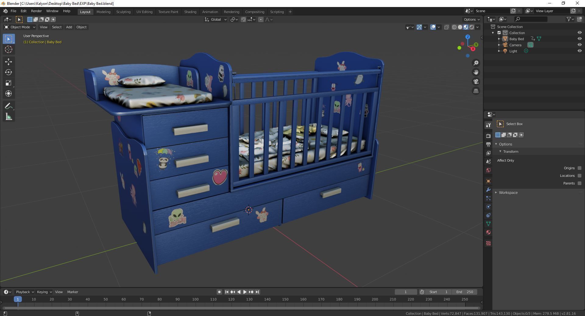 Baby Bed 3D model_31