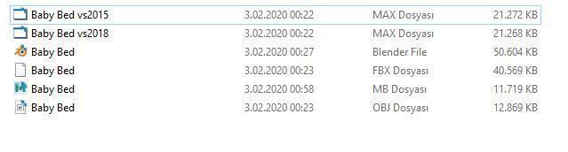 Baby Bed 3D model_33