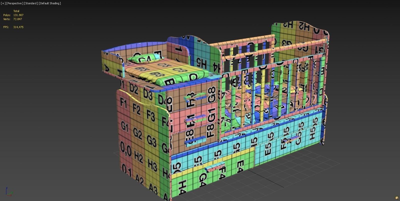 Baby Bed 3D model_30