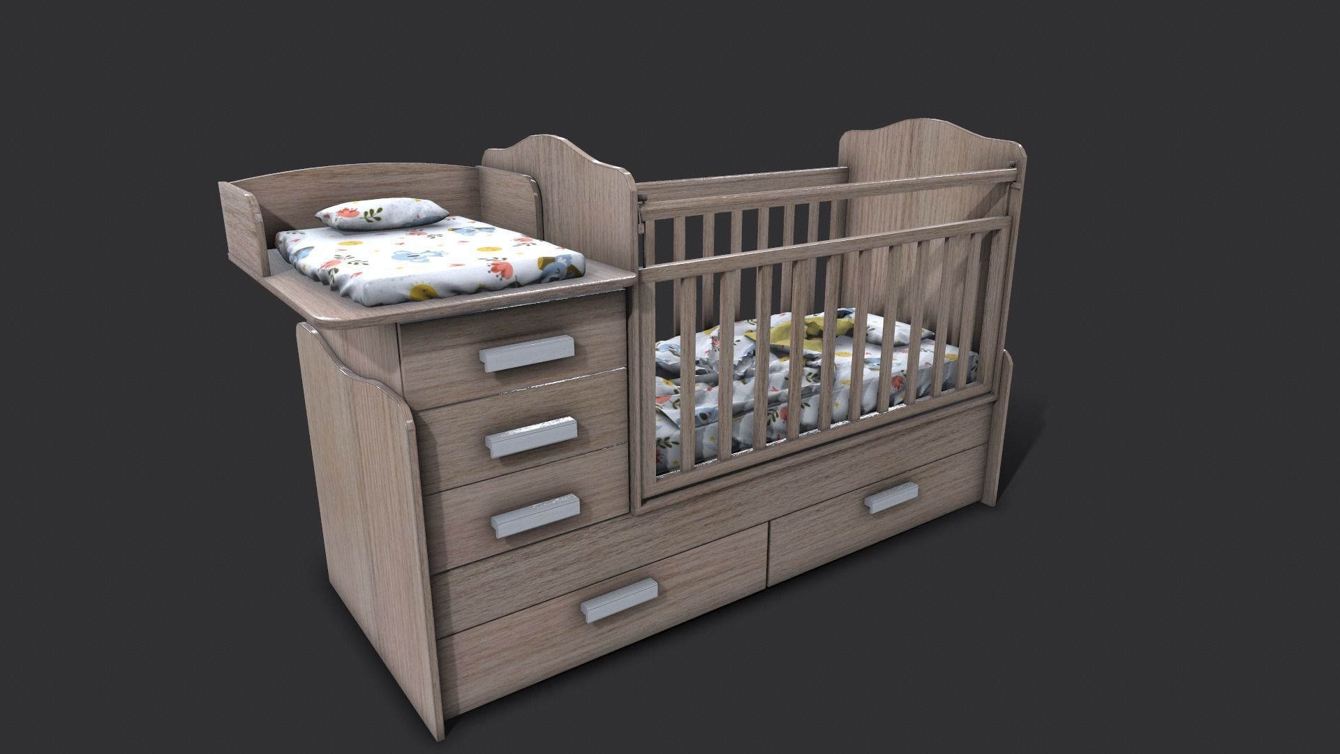 Baby Bed 3D model_10